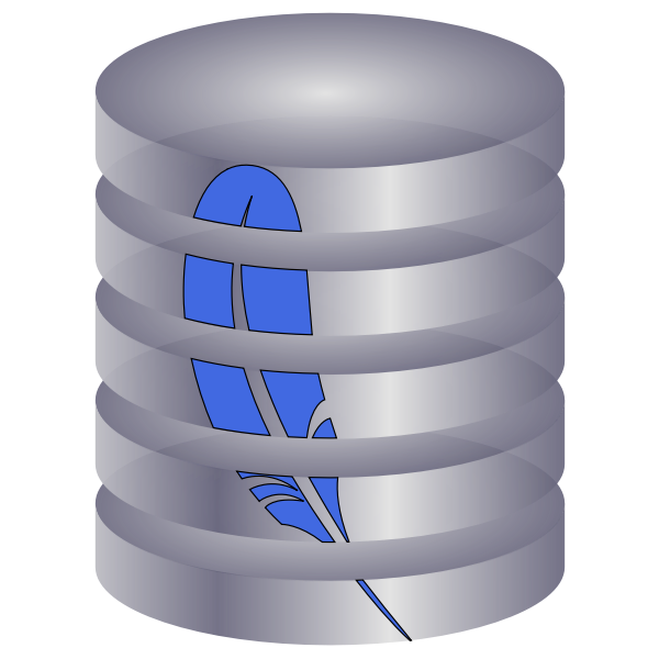 SVG SQLite databases and tools with feather symbol vector graphics