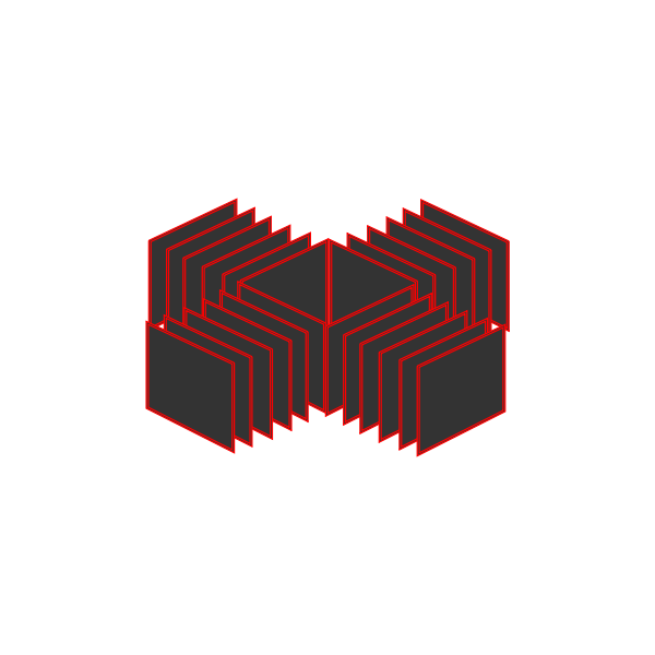 SVG square abstract red on black