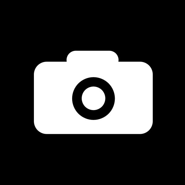 SVG Square black and white camera icon vector clip art