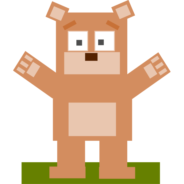 SVG Square cartoon bear vector image