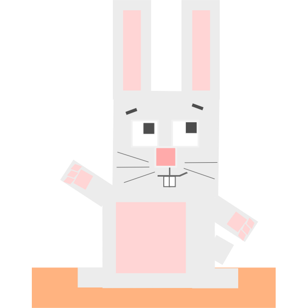 SVG Square cartoon rabbit vector illustration