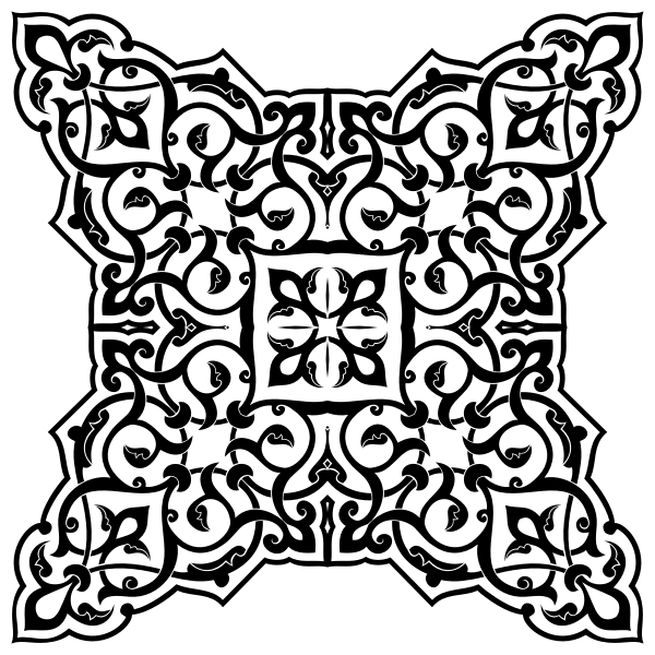 SVG Square Decorative Flourish Ornament