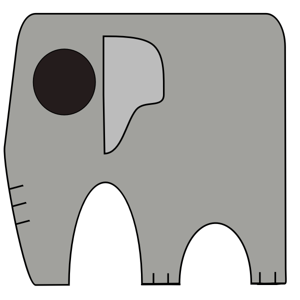 SVG Square elephant