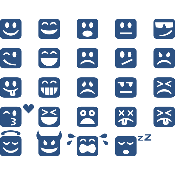 SVG Square emoticons