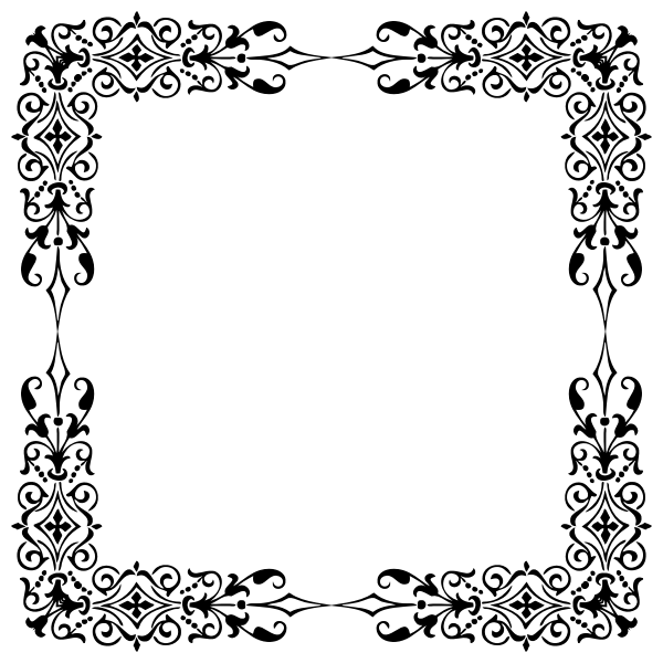 SVG Square floral frame
