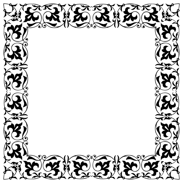 SVG Square flowery frame image
