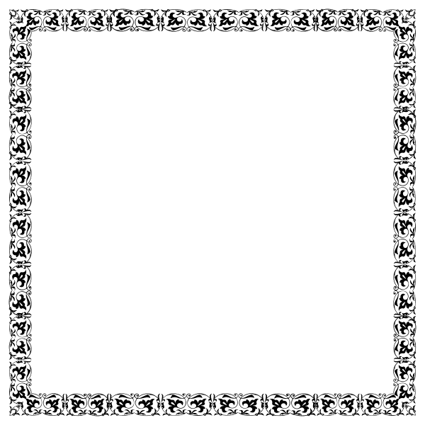 SVG Square flowery framework