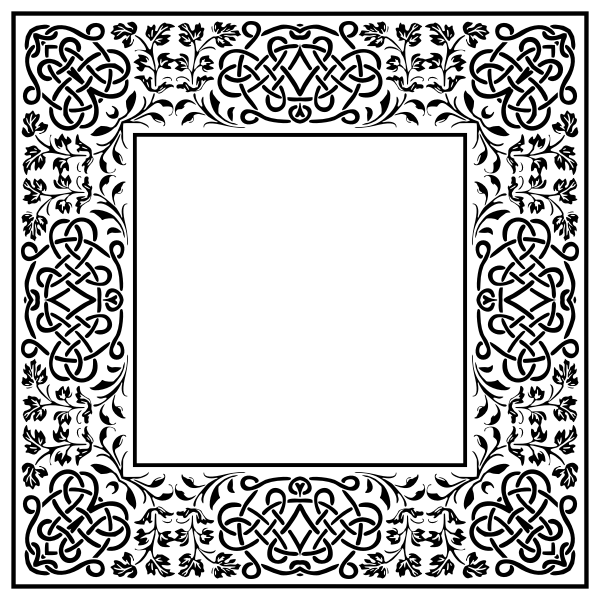 SVG Square flowery garnishment