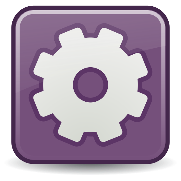 SVG Square gear icon vector clip art