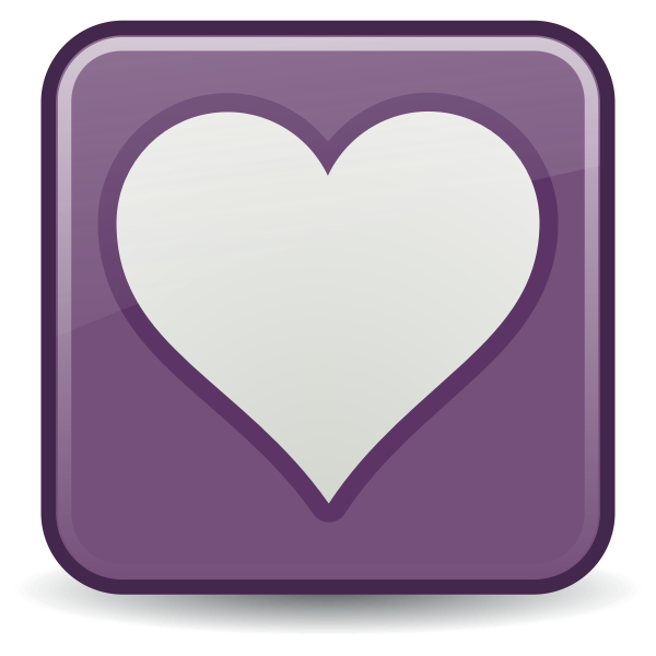 SVG Square heart favorites link vector image