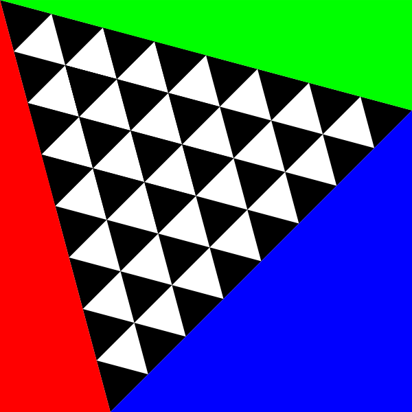 SVG square meets triangles