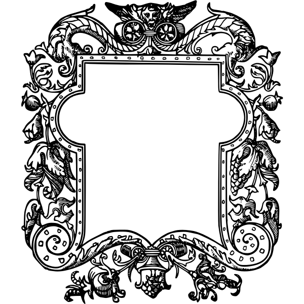 SVG Square mirror with ornaments