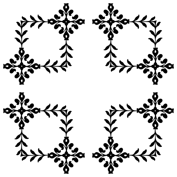 SVG Square paper decoration