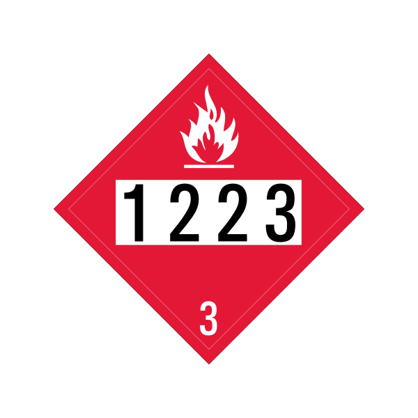 SVG Square red sign with code for kerosene clip art