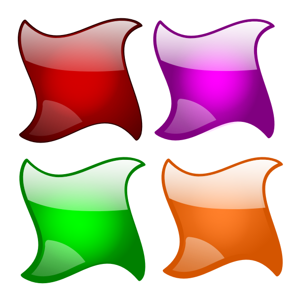SVG Square shaped buttons vector image