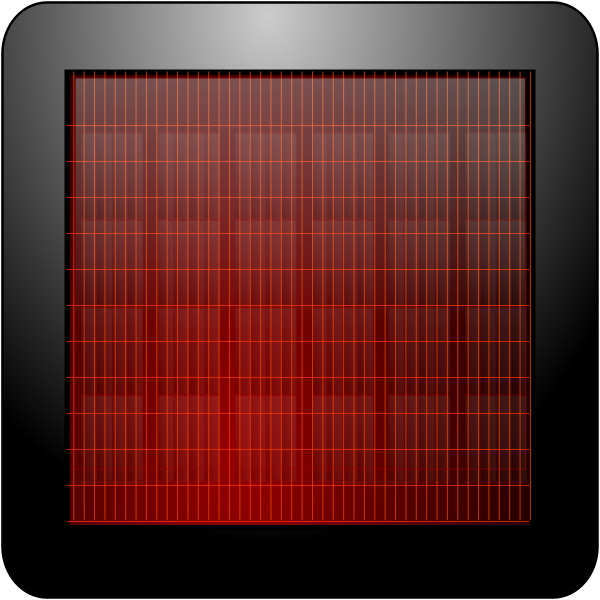 SVG Square solar panel vector image