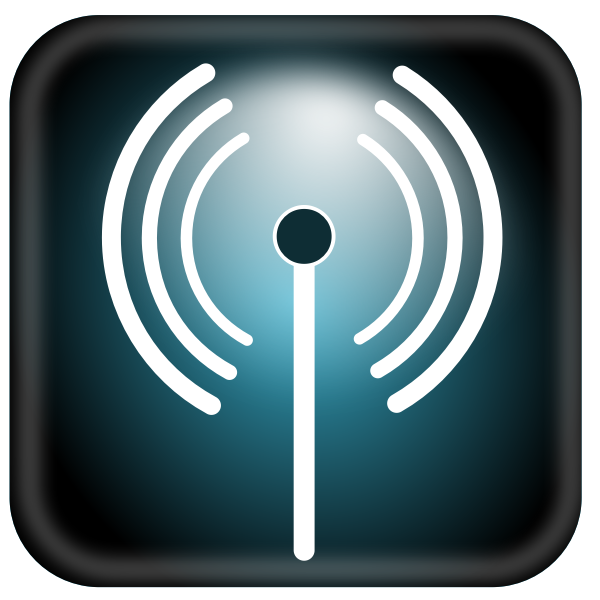 SVG Square wi-fi sign sticker vector image