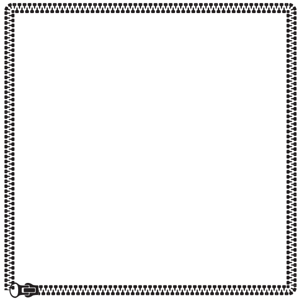 SVG Square zipper frame