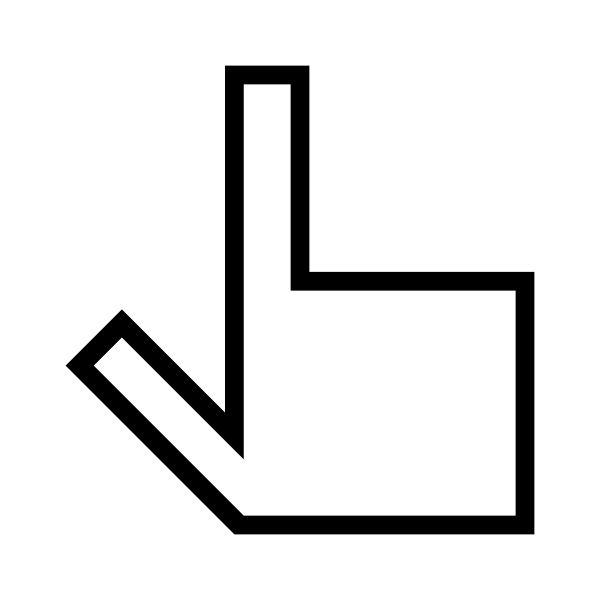 SVG Squarey hand pointing up vector image