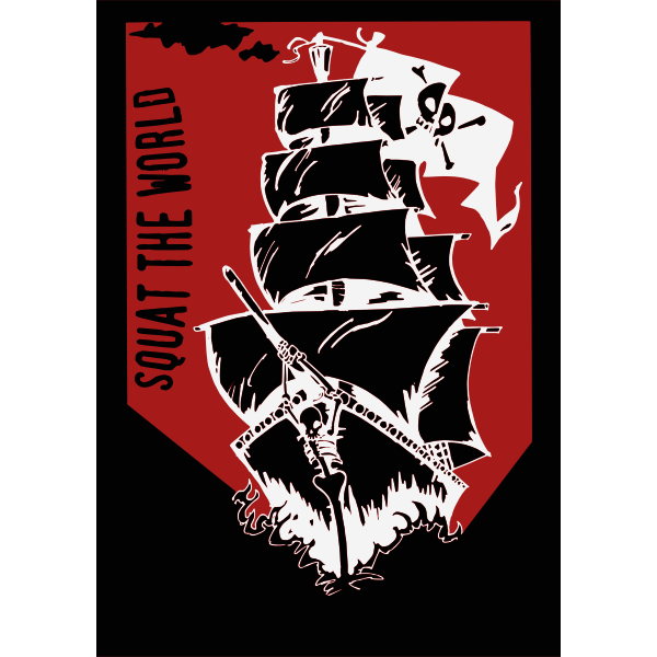 SVG Squat the World poster vector image
