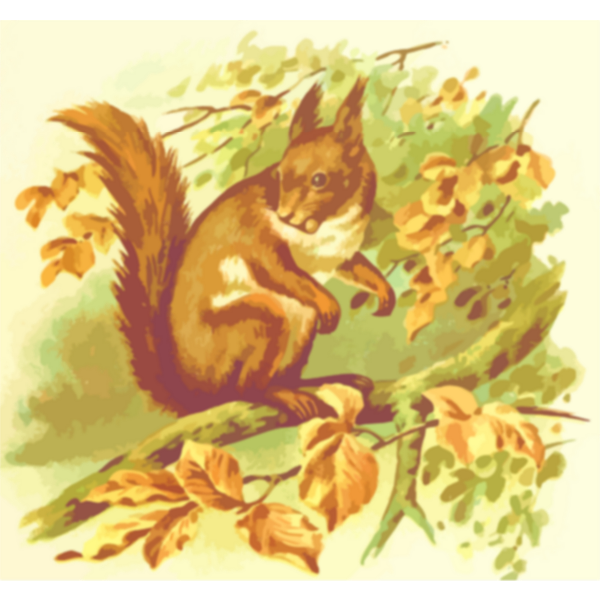 SVG Squirrel and tree