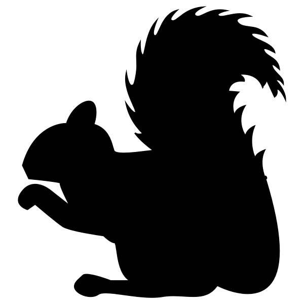 SVG Squirrel profile silhouette