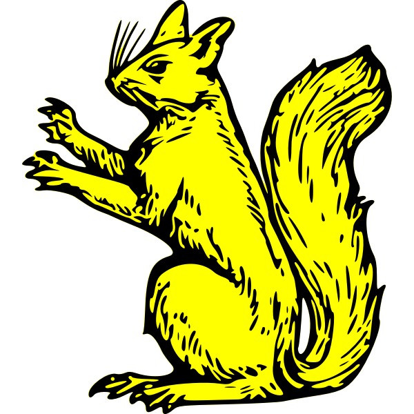 SVG squirrel sejant erect