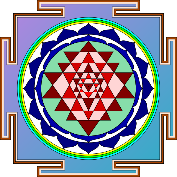 SVG Sri Yantra Vector Image