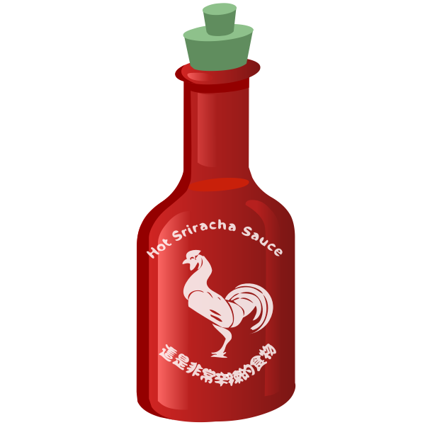 SVG Sriracha bottle