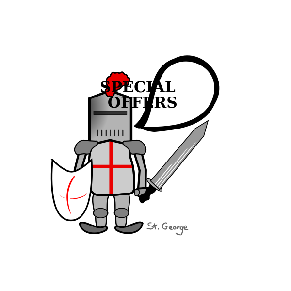 SVG St George comic vector