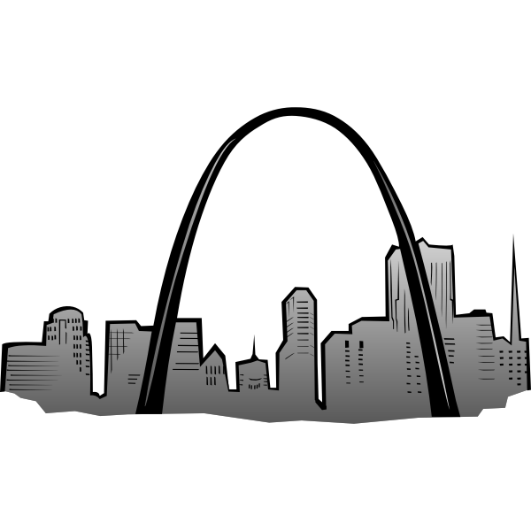 SVG St Louis Gateway Arch vector drawing
