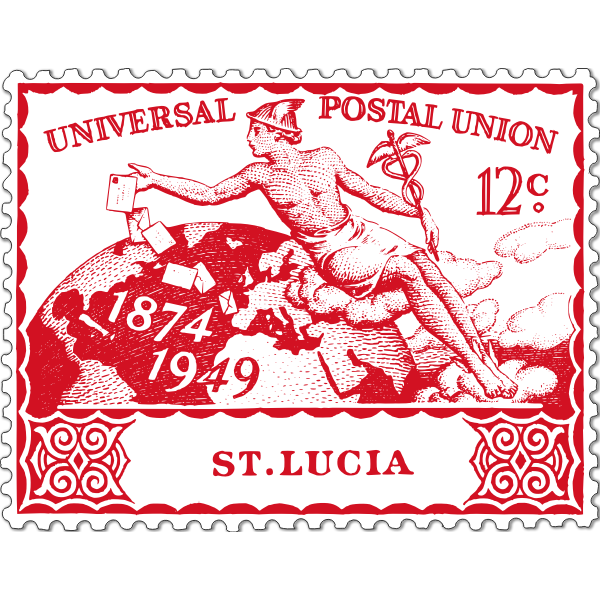SVG St Lucia stamp