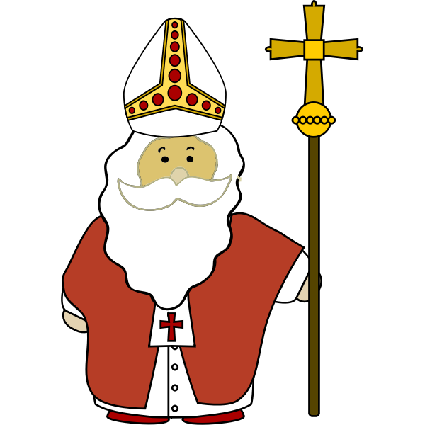 SVG St Nicholas with his cross vector image