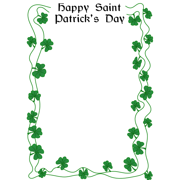 SVG St Patrick039s Day border