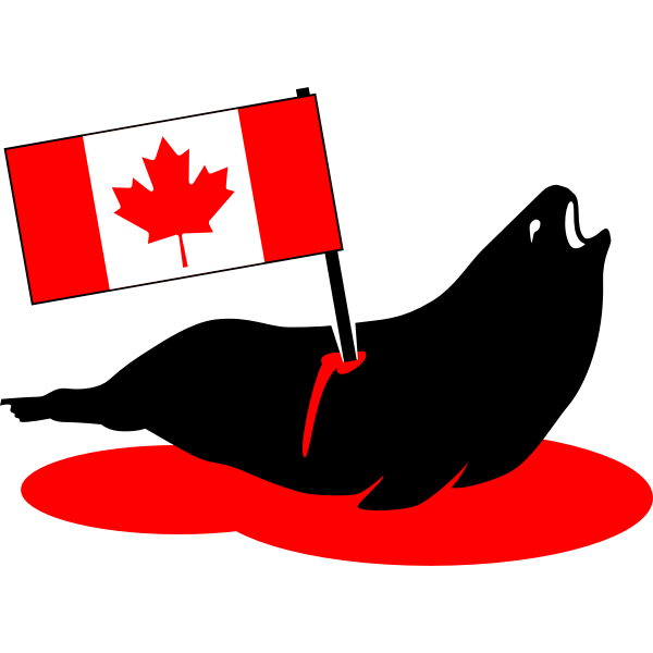 SVG Stabbed Canadian seal