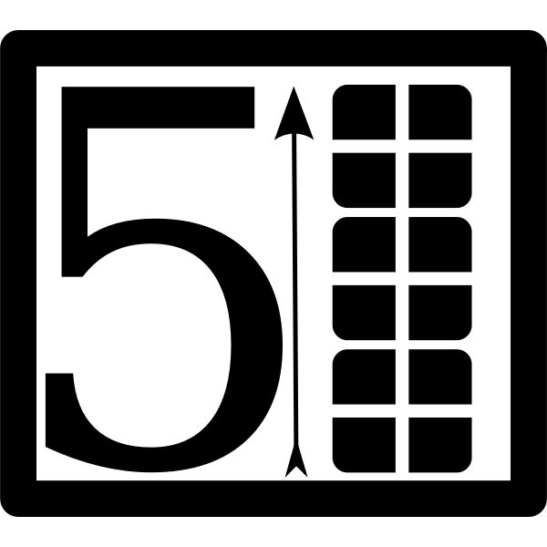 SVG Stack 5 up pictogram vector illustration