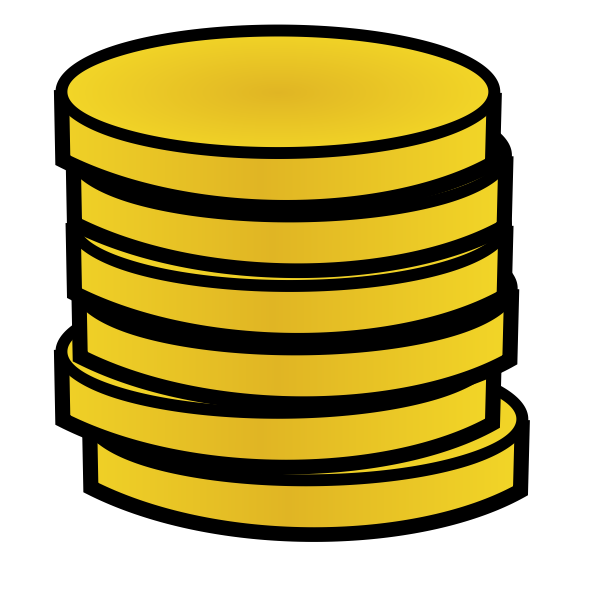 SVG Stack of gold coins vector