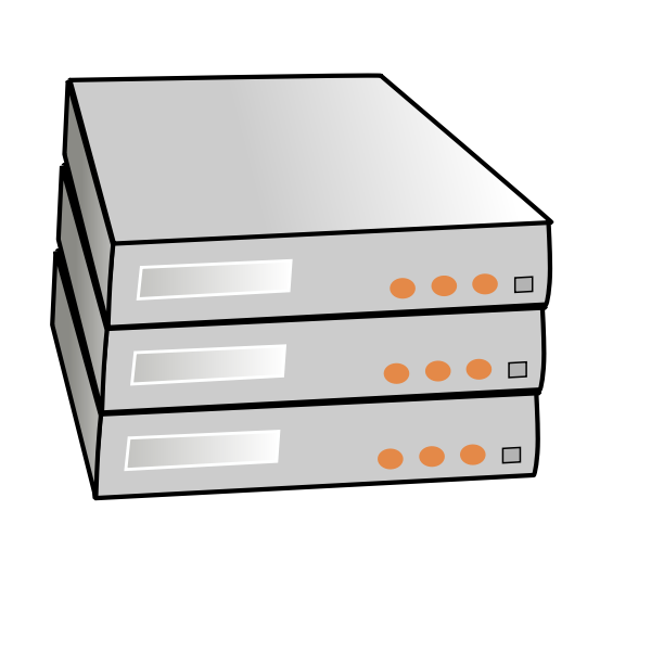 SVG Stacked servers vector illustration