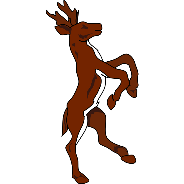 SVG Stag on back legs