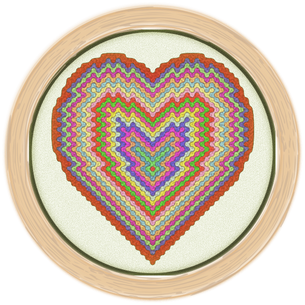 SVG Stained Glass Heart Windpw