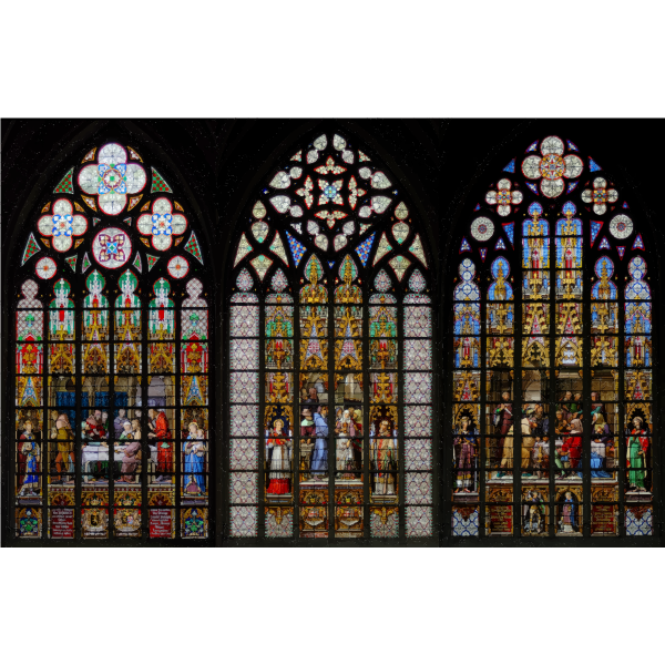 SVG Stained Glass Windows Cathedral Of Saints Michel et Gudule Brussels