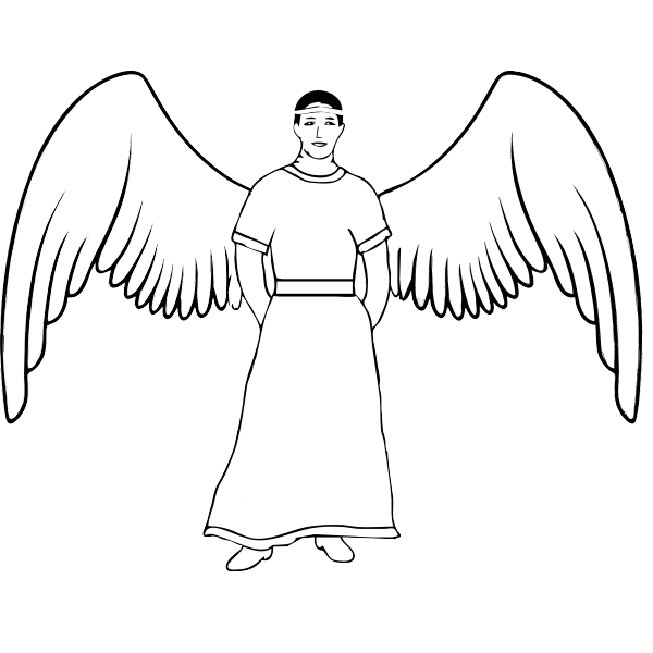 SVG Standing angel