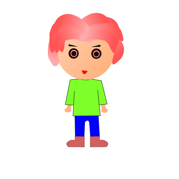 SVG Standing pink-haired dude