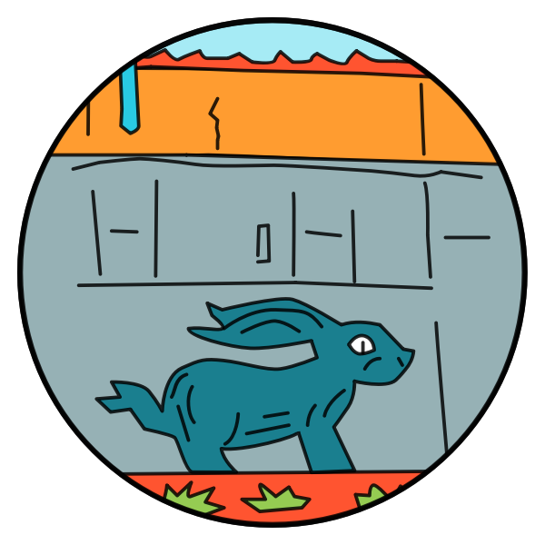 SVG Standing rabbit drawing