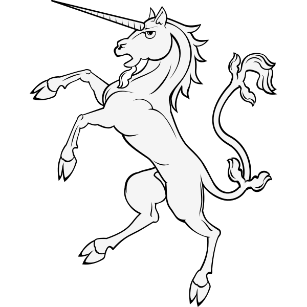 SVG Standing Unicorn Vector Graphics