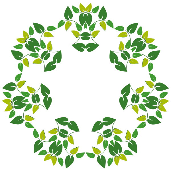 SVG Star shaped leafy pattern graphics