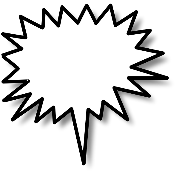 SVG Star shaped speech callout vector image