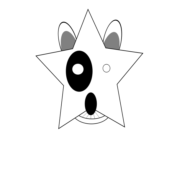 SVG starBullterrier head bujungBull terrier cartoondog Bullterrier