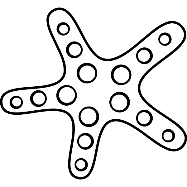 SVG Starfish with dots vector image