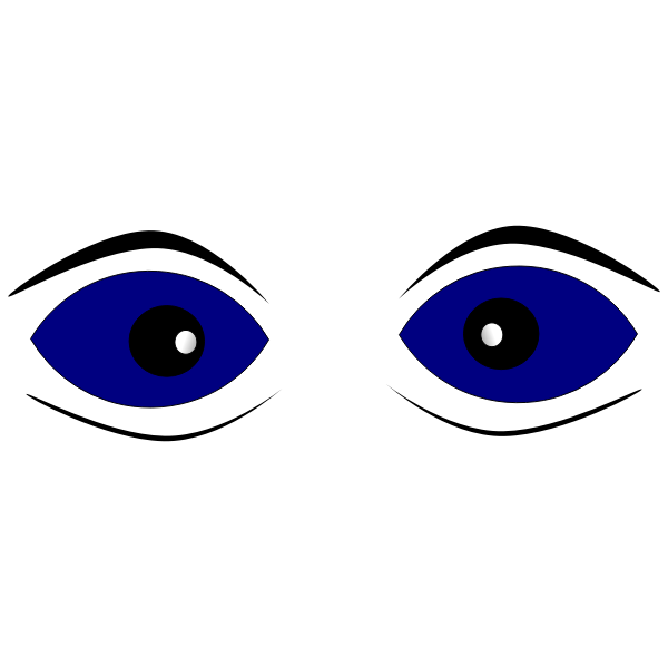 SVG Staring blue eyes vector illustration